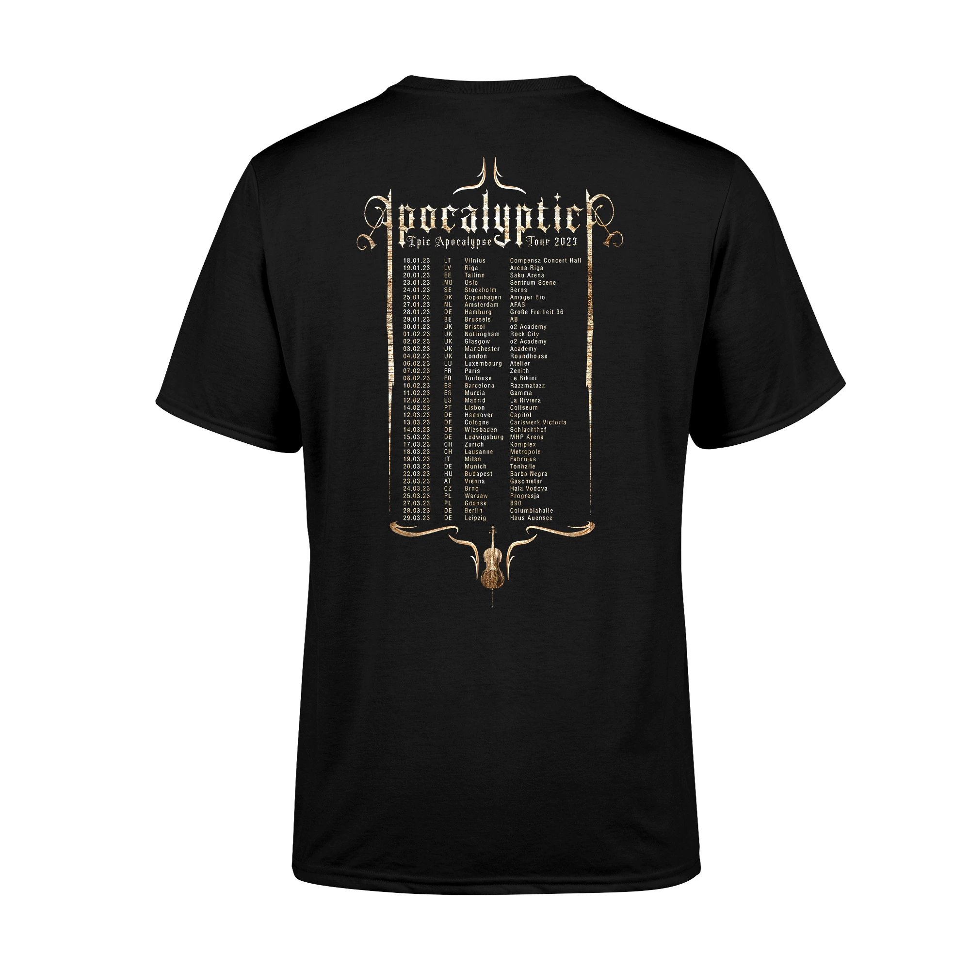 apocalyptica tour tshirt